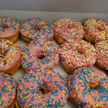 Johnny's Donuts - Pink birthday donuts! - Donuts Near Me - Dublin, California Johnny's Donuts - Pink birthday donuts! - Donuts Near Me - Dublin, California