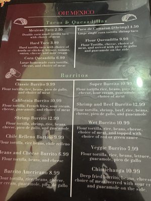 Menu photo 4 Oh Mexico Sparks, NV Menu photo 4 Oh Mexico Sparks, NV