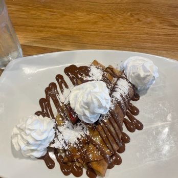 Broken Yolk Cafe - Nutella crepes with strawberries - American Near Me - Glendora, California Broken Yolk Cafe - Nutella crepes with strawberries - American Near Me - Glendora, California