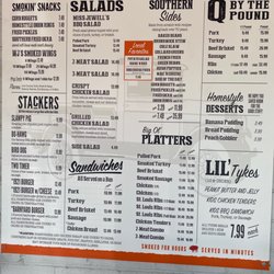 Willie Jewell's Old School Bar-B-Q - Menu