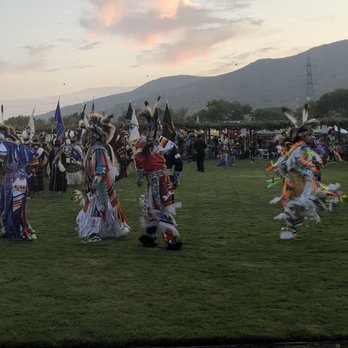 Pala Powwow - Dancing at dusk. Mountains in the background. This is another one of my favorite pictures. - Festivals Near Me - Pala, California