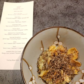 Luthun - Popcorn grits....very corn forward with so many different textures! Very tasty - New American Near Me - New York, New York