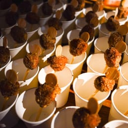 Donut holes over to-go coffee at our wedding