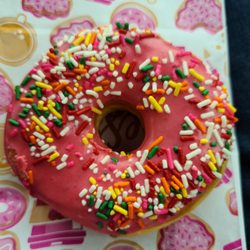 Yankee Doodle Donut - Strawberry glazed at Yankee Doodle Donut in Magnolia, TX.