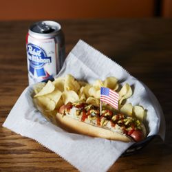 Great South Bar - PBR and a Hot Dawg