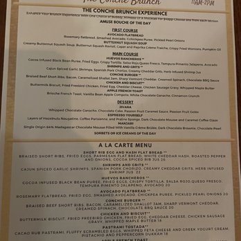 The Conche - Brunch menu - Cocktail Bars Near Me - Leesburg, Virginia The Conche - Brunch menu - Cocktail Bars Near Me - Leesburg, Virginia