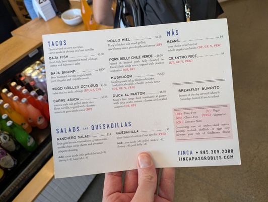 Menu photo 1 Finca Paso Robles Paso Robles, CA