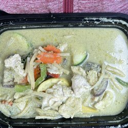 Thai Thai Cuisine - The bowl wasn't even full of curry for $12 dollars. My expectations was high but with this half full container it is low.