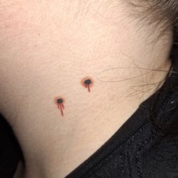 Relatively Painless Tattoo - Finally have vampire bite marks on my neck has made me so very very very happy. Thank you very very very much Relatively Painless