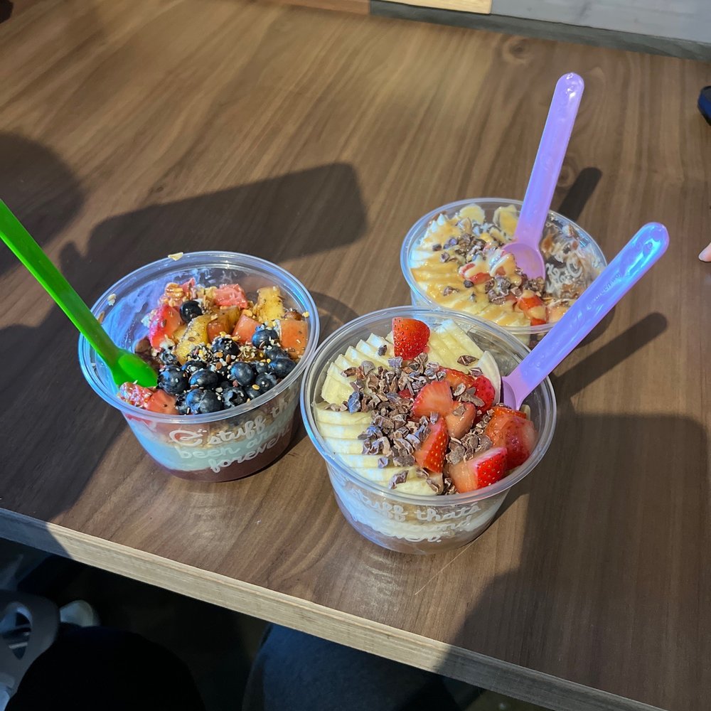 Everbowl - three bowls of food on a table - Acai Bowls Near Me - Ladue, Missouri