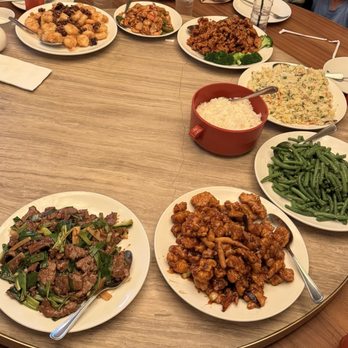 Panda Inn - Honey Walnut Shrimp, Cashew Chicken, Phoenix Chicken, Fried Rice, Green Beans, Orange Chicken, Mongolian Beef and White Rice - Chinese Near Me - Glendale, California