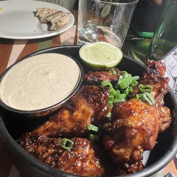 Laser Wolf - Date-Harissa Wings w/ Tehina Ranch - Middle Eastern Near Me - Brooklyn, New York