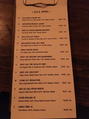 Menu photo 2 Birreria Volo Toronto, ON