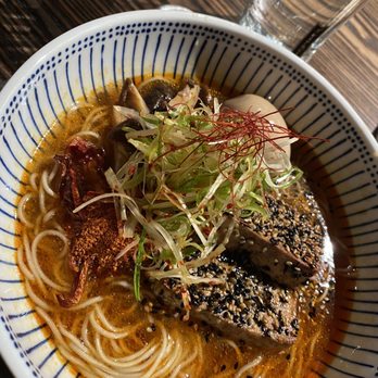 Crafty Ramen - a bowl of ramen with meat and vegetables - Ramen Near Me - Kitchener, Ontario