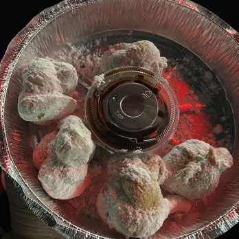 Amano - Zeppoles  with chocolate sauce an awesome ending. - Pizza Near Me - Las Vegas, Nevada