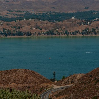 Lake Elsinore - View of Lake from Highway - Lakes Near Me - Lake Elsinore, California