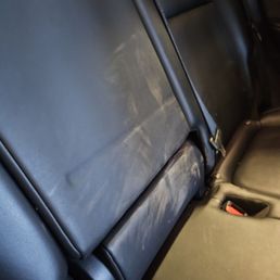Dirty on arm rest area, I was wondering why they put it down. Didnt see it until I went home and lifted it up.