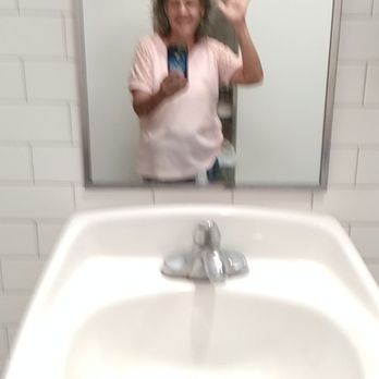 Laguna Burger - Me checking out the women's bathroom, it's clean. - Burgers Near Me - Albuquerque, New Mexico