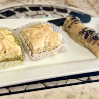 Pita House - Baklava( extra chocolate one for the kids from the owner) - Mediterranean Near Me - Battle Ground, Washington Pita House - Baklava( extra chocolate one for the kids from the owner) - Mediterranean Near Me - Battle Ground, Washington