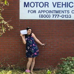 Department of Motor vehicles - She passed her driving test the first time :)