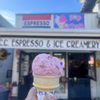 C.C Espresso and Ice Creamery - Strawberry  ice cream cone! - Coffee & Tea Near Me - Duvall, Washington