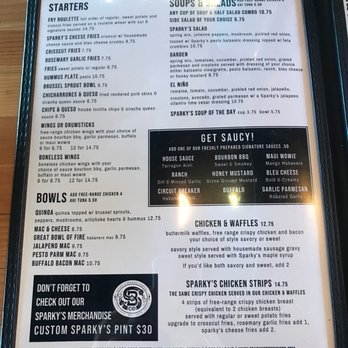 Sparky's Brewing Company - Menu page 1 - Bars Near Me - Salem, Oregon Sparky's Brewing Company - Menu page 1 - Bars Near Me - Salem, Oregon
