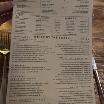Bar Volpe - Menu 9/28/24 - Italian Near Me - Boston, Massachusetts
