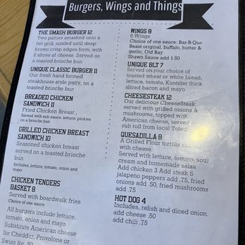Unique Bar and Grill - a menu for burgers and things - Sports Bars Near Me - Blue Ridge Summit, Pennsylvania Unique Bar and Grill - a menu for burgers and things - Sports Bars Near Me - Blue Ridge Summit, Pennsylvania