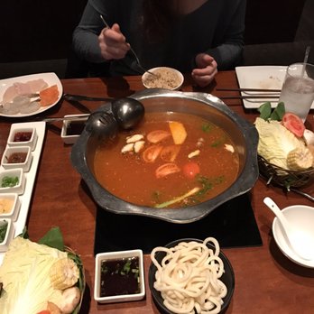 Q Restaurant - Tomato broth with 2 seafood platters. - Chinese Near Me - Boston, Massachusetts Q Restaurant - Tomato broth with 2 seafood platters. - Chinese Near Me - Boston, Massachusetts