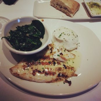 Bonefish Grill - Grilled Tilapia with a Lemon Butter Sauce Sauteed Spinach and Garlic Butter Mashed Potatoes - Seafood Near Me - Orland Park, Illinois Bonefish Grill - Grilled Tilapia with a Lemon Butter Sauce Sauteed Spinach and Garlic Butter Mashed Potatoes - Seafood Near Me - Orland Park, Illinois