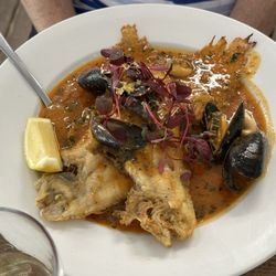 CrabShack - Slipsole in a mussel sopressata sauce