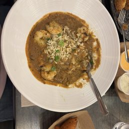 Regular bowl of shrimp gumbo Regular bowl of shrimp gumbo