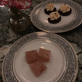 Au Courant - hazelnut mousseline  and yuzu-raspberry pate. order both and share - Modern European Near Me - Omaha, Nebraska