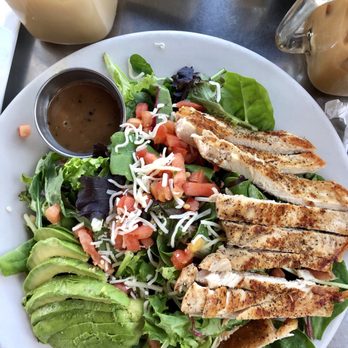 Cafe De Olla - Chicken salad with avocado, tomatoes, shredded jack cheese and balsamic dressing - American Near Me - Burbank, California