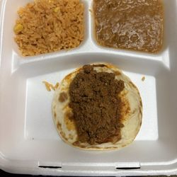 Taqueria Azteca Original Mexican Food - Kids Taco Rice & Beans Kid