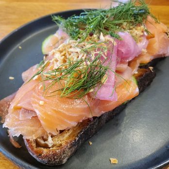 Renegade By Devout Coffee - Smoked salmon toast - Coffee & Tea Near Me - Fremont, California