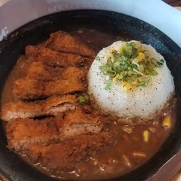 Black curry pork cutlet rice Black curry pork cutlet rice