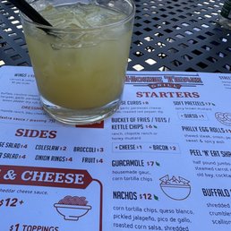 a drink on a table a drink on a table
