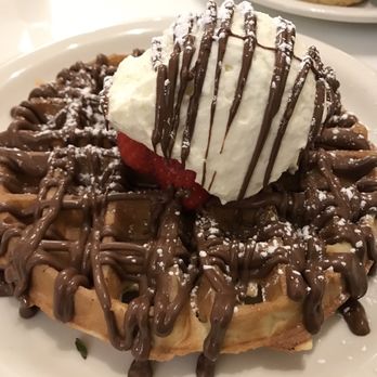 Briarpatch Restaurant - Huge portion of their Nutella with strawberries and whipped cream...so good! - American Near Me - Winter Park, Florida