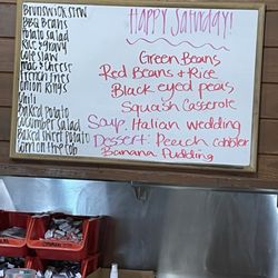 J.R.'s Log House Restaurant - Daily menu board