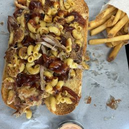 Pork and Mac Sandwich