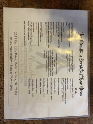 Menu photo 6 Joe Mountain Breakfast Bar Medicine Park, OK Menu photo 6 Joe Mountain Breakfast Bar Medicine Park, OK