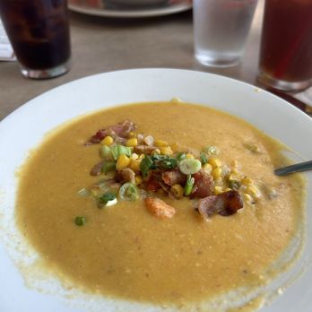 Trinity At City Beach - Delicious Crawfish & Corn Chowder - American Near Me - Sandpoint, Idaho Trinity At City Beach - Delicious Crawfish & Corn Chowder - American Near Me - Sandpoint, Idaho