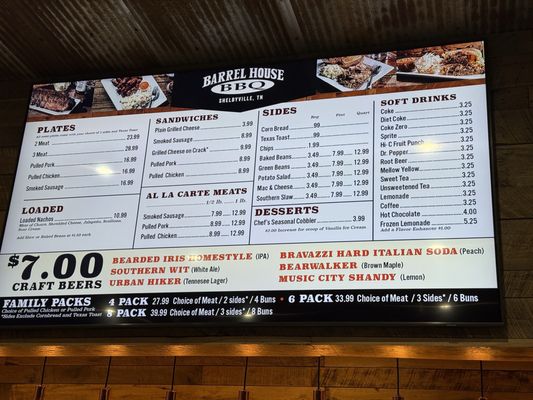 Menu photo 1 Barrell House BBQ Shelbyville, TN Menu photo 1 Barrell House BBQ Shelbyville, TN