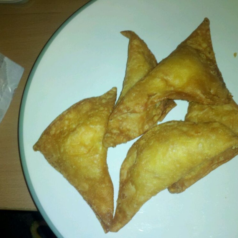 Crab Rangoon (the order comes with more, but I couldn't resist!) Crab Rangoon (the order comes with more, but I couldn't resist!)