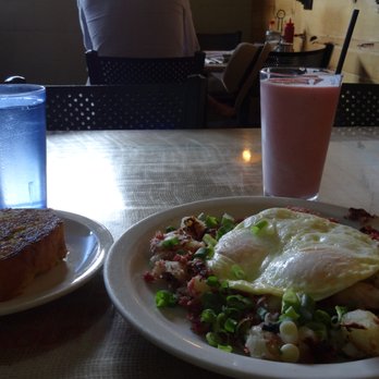 Crossroads Cafe - Homemade Corned Beef Hash with Corn Bread and Xroads Classic Smoothie. - Cafes Near Me - Joshua Tree, California Crossroads Cafe - Homemade Corned Beef Hash with Corn Bread and Xroads Classic Smoothie. - Cafes Near Me - Joshua Tree, California