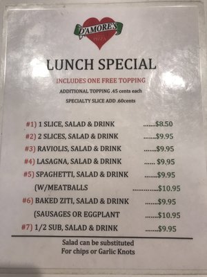 Menu photo 1 D'amore's Pizza Canoga Park, CA