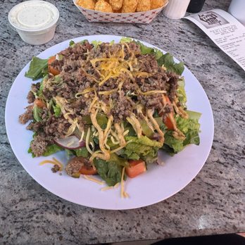 Big Earl's Greasy Eats - Hamburger Salad - American Near Me - Cave Creek, Arizona Big Earl's Greasy Eats - Hamburger Salad - American Near Me - Cave Creek, Arizona