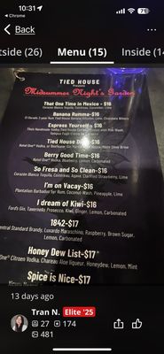 Menu photo 1 Tied House Milwaukee Milwaukee, WI