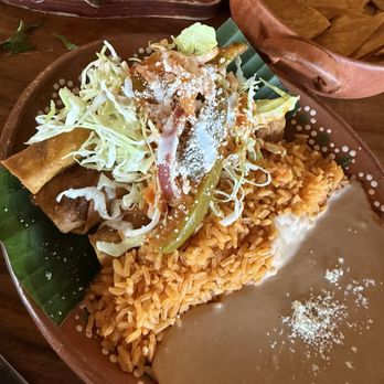 Rosa Madera - There is even more sauce under that garnish. Bean soup and rice both cold. - Mexican Near Me - Camarillo, California Rosa Madera - There is even more sauce under that garnish. Bean soup and rice both cold. - Mexican Near Me - Camarillo, California